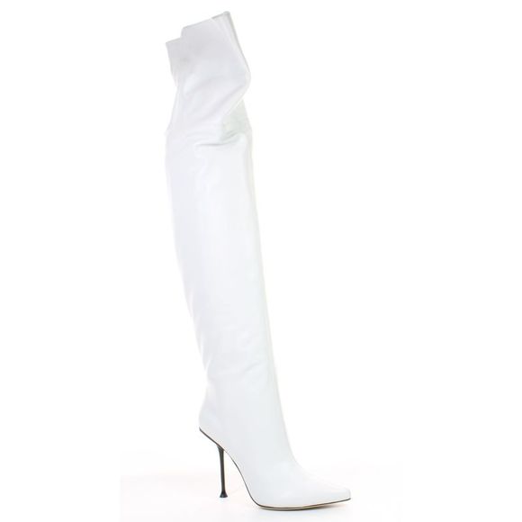 Sergio Rossi Womens Nappa Seventy Bianco White Fashion Boots EUR 39 Medium (B, - Picture 2 of 4